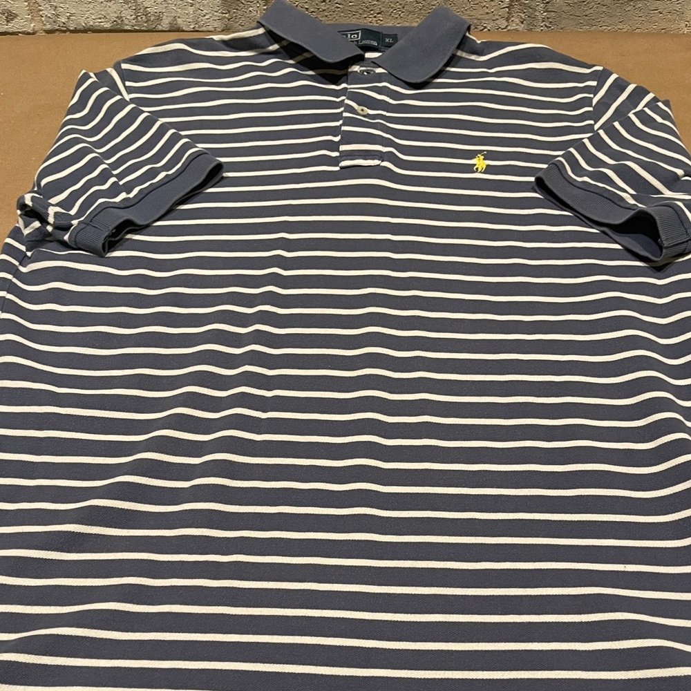 POLO by Ralph Lauren short sleeve striped pique polo
